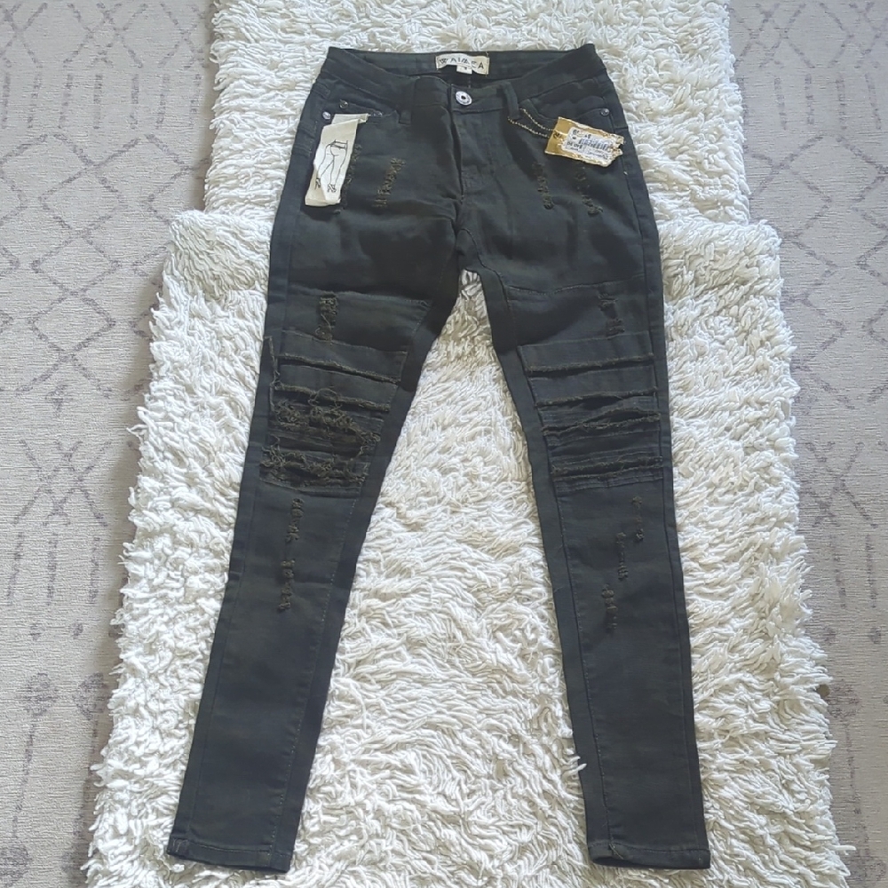 Waimea Camo Distressed Skinny Jeans